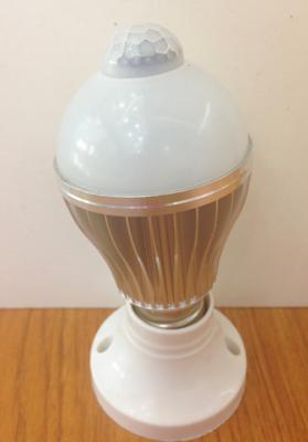 China PIR Sensor LED Bulb 3000-6500k Color Temperature CCT Aluminum Alloy+PC Cover  E27 Base for sale