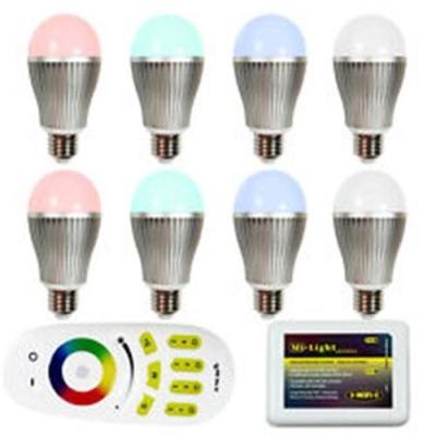 China New Bluetooth RGBW LED Bulb Aluminum Alloy Lamp Body+PC Cover 2700-6500K Color for sale