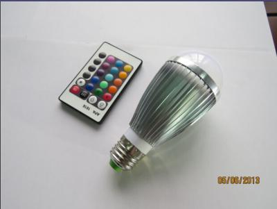 China RGB Color LED Bulb  GU10/E27/E14/B22/GU5.3 Base Aluminum Alloy+PC with 24key RGB Conroller for sale