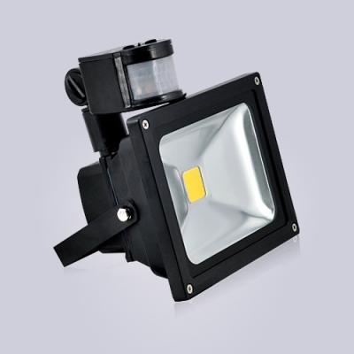 China 10W 20W 30W 50W 70W PIR Sensor LED Floodlight 2700-6500K Color Aluminum+Tempered Glass for sale