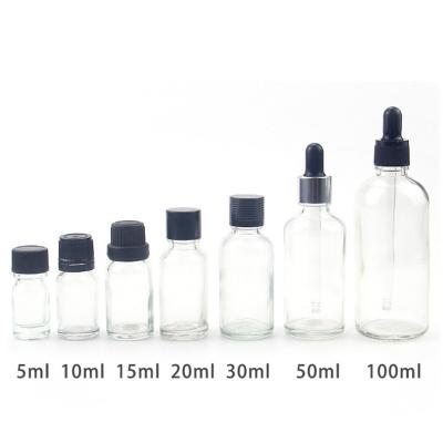 China Non Spill 5ML 10ML 15ML 20ML 30ML 50ML 60ML 100ML Clear Glass Eoro Dropper Bottle Essential Oil Bottle for sale