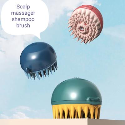 China Silicone Soft Brush Portable Bath Grooming Brush Cleaning Shampoo Pressing Bath Comb Shower Brush Wet Brush Exfoliating Scalp Massager for sale