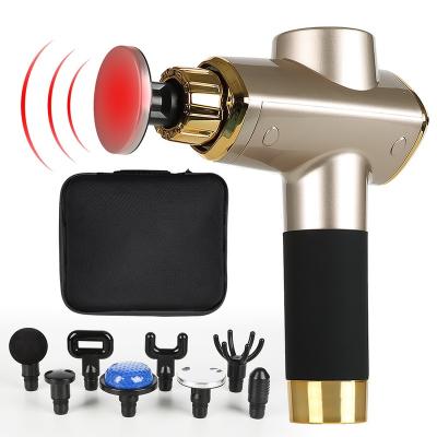 China 2022 Mini Heating Massage Gun Dropshipping Percussion 20 Speed ​​Deep Muscle Hot Cool Body Tissue Massage Gun for sale