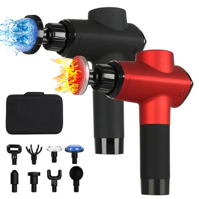 China Mini Fascia Gun Heating Cool Body Massager Hot and Cold Gun Massager Handheld Percussion Muscle Massager for sale