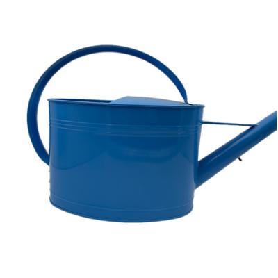 China Wholesale Beautiful Simple Traditional Style Antique Outdoor Blue Watering Can Pour For Farm And Garden Planter for sale