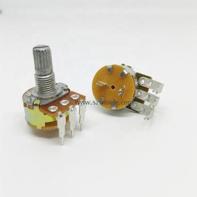 China PC Pin RV16 16mm Rotary 50k Potentiometer With Rotary Switch for sale