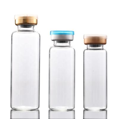 China Personal Care Guangzhou Factory Sale 3Ml 5Ml 10Ml 20Ml 30Ml Tubular Glass Vial 15Ml With Butyl Plug Lid for sale