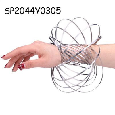 China newly 3d model high flow stainless steel spring ring toy 13cm in diameter. for sale