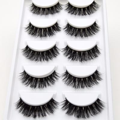 China Flexible 5 Pairs/Pack Friendly Styles Mink Lashes Crisscross False Eyelashes Fur Eyelashes Hand Made Eye Lashes Makeup Maquiagem for sale