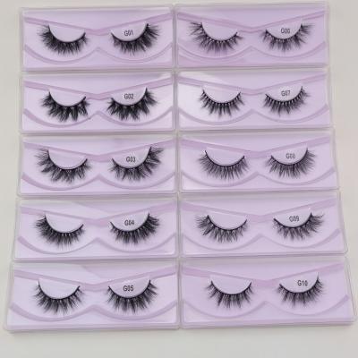 China Long Natural Mink Lashes Eyelashes Extension 10-13mm Lashes Makeup False Mink Eyelashes Natural False Eyelashes Short Mink Lashes 3D for sale