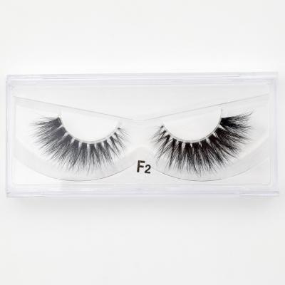 China 3D Effect Clear Mink Lashes Seller 3D Mink Eyelashes Private Label 5d Strip Eyelashes Crystal Strip Collection Lashes F2 for sale