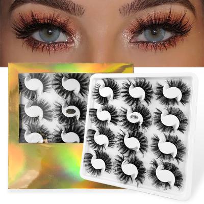 China 12Pairs 3D Mink Eyelashes Handmade Eyelash Maquiagem Makeup Natural Long False Lashes Flexible Dramatic False Lashes Extension for sale