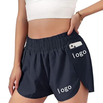 China Wholesale QUICK DRY Elastic Waist Diaper Active Workout Shorts With Pockets Yoga Shorts Quick Dry Womens Running Shorts Sport for sale