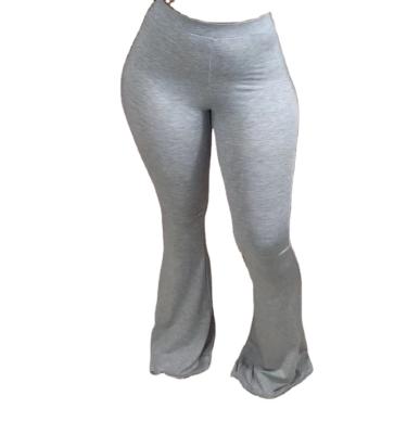 China QUICK DRY high waist plus size stacked women yoga casual sweat pants with pants ladies women solid stacked pants for sale