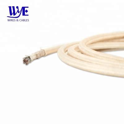 China Flame Retardant And Low Smoke Mica Wrap Fiberglass Braid Wire High Temperature Cable 450C for sale