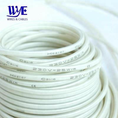 China Buildings Silicone Parallel Heating Cable 25W/M 40W/M 50W/M Floor Heating for sale