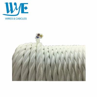 China Flexible 2*0.75 / 3*0.75 / 2*1.5 / 3*1.5 Textile Cable / Fabric Cotton Cable Yarn for sale