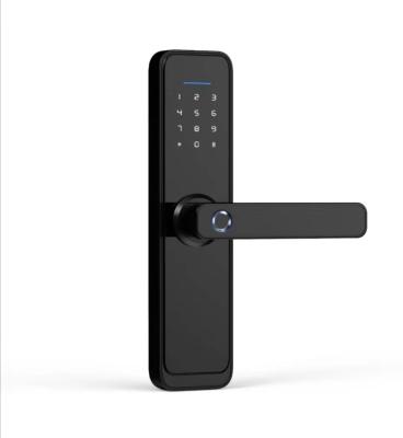 China APP control smart wifi smart phone black 3A battery airbnb digital door lock hotel apartments office office digital door lock wholesale home convenience security smart door lock for sale