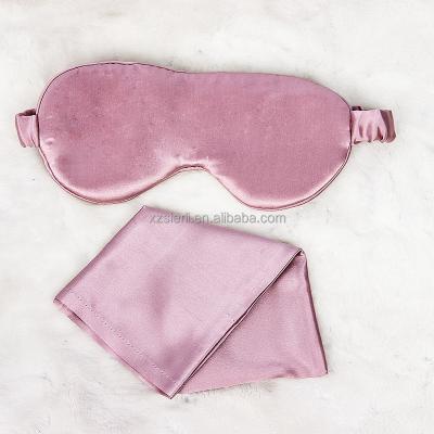 China Comfortable Silk Sleep Eye Mask With Elastic Band Breathable Custom Silk Sleep Visor for sale