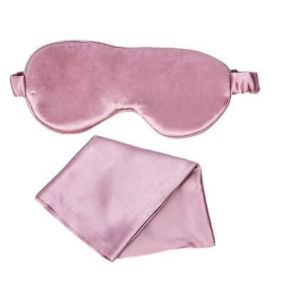 China Fashion Travel Portable Luxury Adjustable Sleep Soft Satin Eye Shield Soft Hot Selling Silk Set for sale