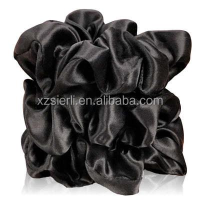 China 100% Pure Silk Scrunchy Hair Set Luxury Hair Ties Silk Satin Hair Scrunchies for sale