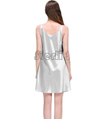 China Custom Wholesale Women's Breathable Silk Nightgown Silk Home Wear for sale