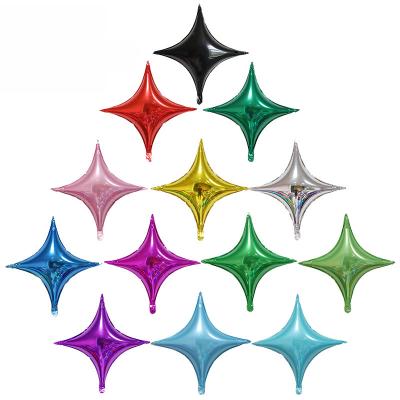 China Foil Wholesale 26 Inch Four-pointed Star Foil Helium Balloons For Birthday Wedding Festival Party Decoration Supplies for sale