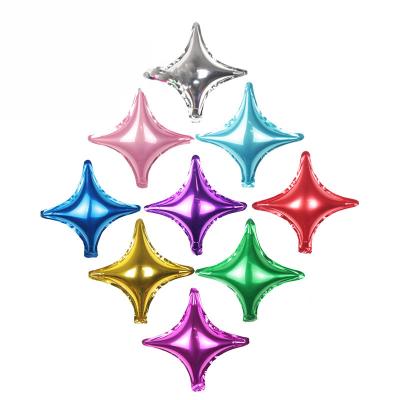 China Foil 10 Inch Four Point Star Foil Balloons Mini Star For Birthday Wedding Festival Party Supplies for sale