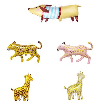 China Party Decoration Giraffe Dachshund Dog Leopard Tiger Alien Birthday Party Balloon for sale