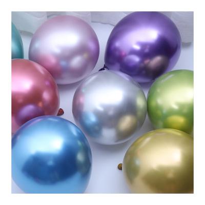 China High Quality Glossy 12inch 2.8g Latex Metal Balloons Wholesale Chrome Metallic Color Latex Balloon Party Supplies for sale