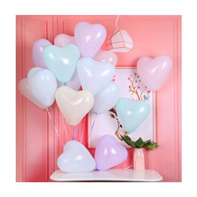 China Party Decoration 2.3g Macoron Heart Latex Balloons Birthday Engagement Wedding Party Decoration Wholesale Supplies for sale