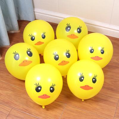 China Latex 12 inch yellow duckling latex balloon supplies for birthday festival party decorations for sale