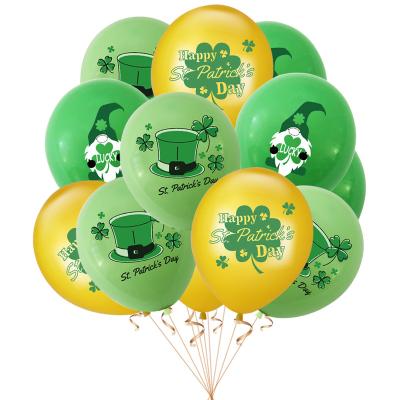 China Wholesale St. Patrick's Day Party Decorations Lucky Clover Latex Balloon Supplies for sale