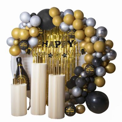 China Balloon Garland Happy New Year Party Decoration Happy New Year Theme Kit with Banner for New Year Party Decoration for sale