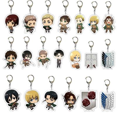 China Decoration/Gift/Souvenir Wholesale Hot Anime Key Chain Attack on Titan Key Chain Anime Acrylic Pendant Key Chain for sale