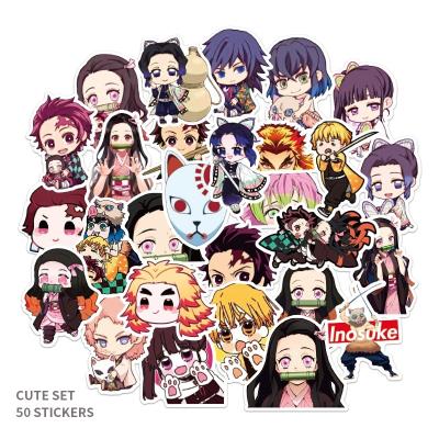 China Decorative Sticker 50 Pcs / Bag Cheap Japanese Anime Demon Slayer Stickers for sale