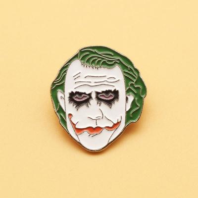 China Europe The Joker Movie Anime Enamel Pin Custom Cartoon Cute Lapel Pin Brooches for sale