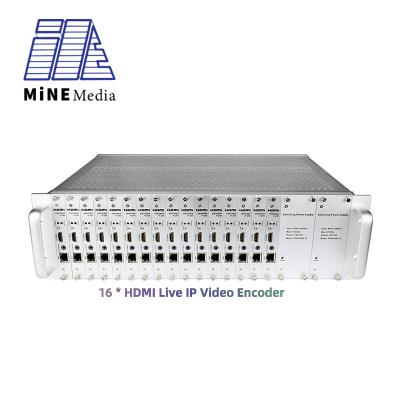 China Best price ip hd hdmi server iptv multicast encoder transcoder live streaming equipment E1005s-HDMI-16-3U Price 16 Channel H.265/H.264 for sale