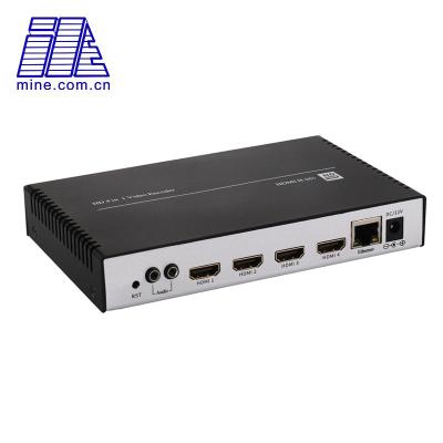 China Hotel iptv solution free shipping H.264 and H.265 HDMI Channel 4 video encoder over IP streaming to Wowza, xtream codes, Facebook for sale