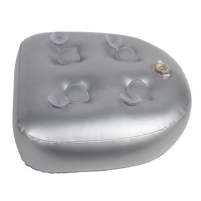 China Folding Inflatable Hot Tub Headrest Bath Pillow Cushion With Suction Cup Fashionable Cute Essential For Office Crowd for sale