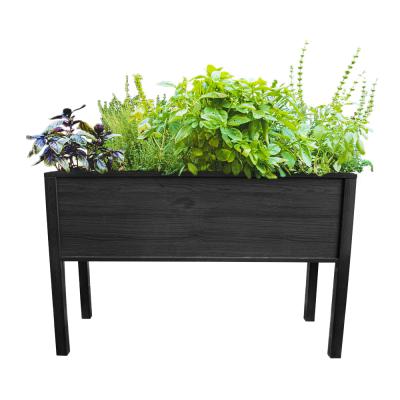 China Simple Style Anti-Corrosion Wooden Flower Planter Box Rectangle Shape Flower Boxes Gardening Mothproof Wooden Box For Flowers for sale