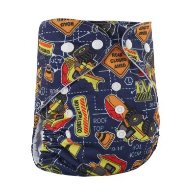 China Reusable PUL Cloth Leak Guard Pocket Diaper Pant Printed Waterproof Diapers For Baby Infant Cloth Diapers for sale