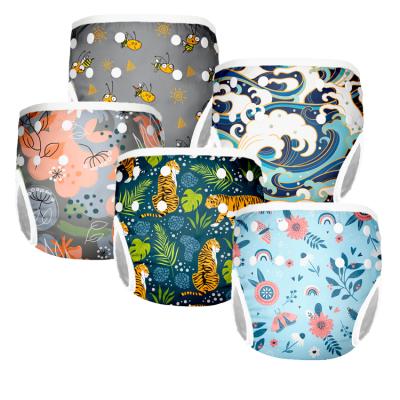 China New Style Printed Washable and Reusable Swim Diapers with Mesh Inner for sale