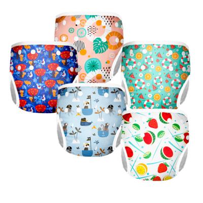 China Reusable Printed Swimming Diaper Baby Swim Nappy Swim Diaper for sale