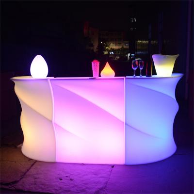 China Modern Outdoor Nightclub Modern Beer Led Bar Furniture Tables And Chairs Sofa With Lighting Led Bar Counter for sale