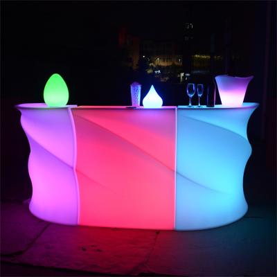 China Modern outdoor beach nightclub light led bar furniture tables and chairs sofa wholesale led bar counter for sale