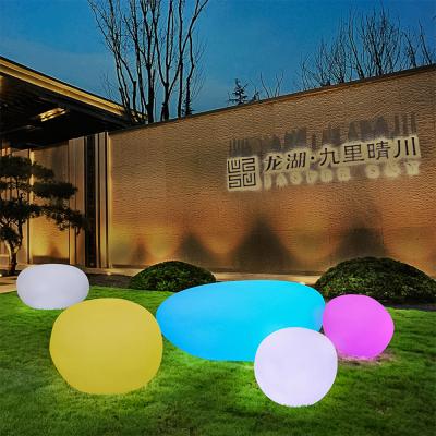 China Garden Decorative Solar Outdoor Patio Light Solar Led Ball Sphere Stone Light Pool Bar Club Party Beach Garden Stone Garden Decorative Light for sale