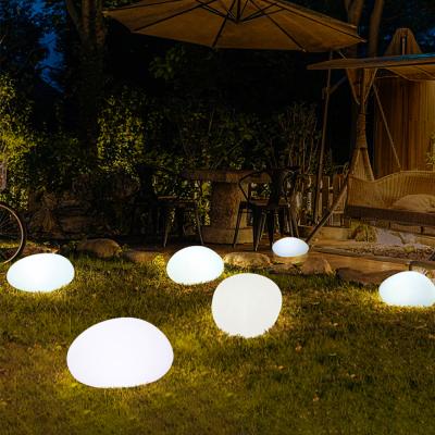 China Garden Beach Event Party Club Bar Outdoor Decorative Light Solar Solar Led Stone Light/Outdoor Garden Patio Ball Sphere Stone Solar Led Lamp for sale