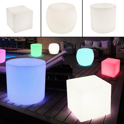 China Modern Led Cube Chair Outdoor Led Mini Cube Stools Seat Light Cube Waterproof Led Bar Chairs for sale