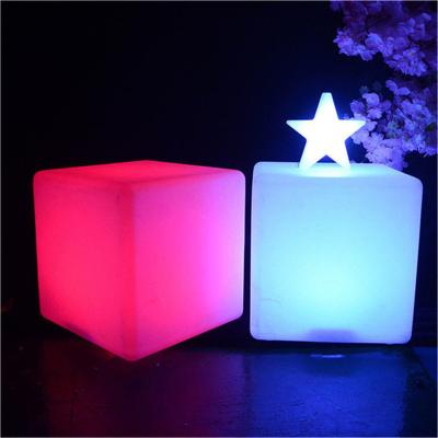 China Modern Led Cube Chair Light Patio Garden Glow Led Light Cube Seat Chair Seating Outdoor Furniture for sale